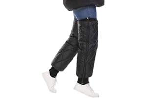 HAOZAIKEJI Winter Motorcycle Knee Pads Windproof Leg Warmer Fleece Lined Leg Warmers Thicken Thermal Knee Cover for Cold Weather Cycling Riding