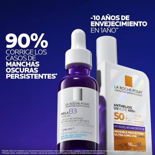 Protetor solar anti-manchas SPF 50+, Fórmula com Mexoryl 400, Fluido Invisível, Anthelios UV-MUNE 400, 50 ml