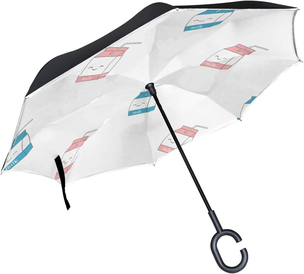 umbrella with milk bottle on top