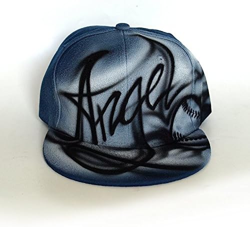 Snapback hat cap, Baseball player gift, custom airbrushed, hand painted, personalized, graffiti, name, initials, gift, flat billed, kid snapback, children and adults size, coach snapback hat, Angel