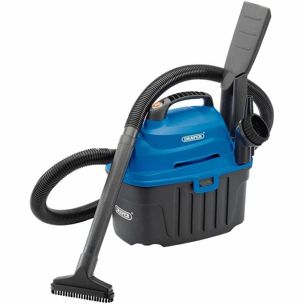 Draper 10L Wet and Dry Vacuum Cleaner | 1000W Floor Cleaner | 1.5M flexible hose | 12 Accessories | 06489