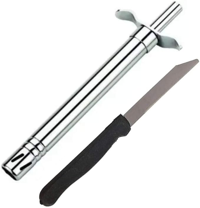 Stainless Steel Electronic Gas Lighter with Free 1 Knife (Lighter with Knife) Amazon.in Home