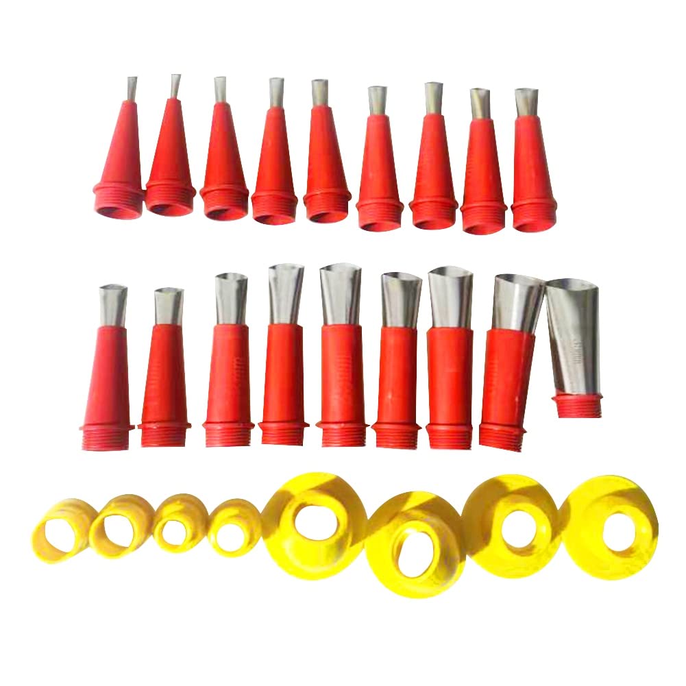 Yuemsh Caulking Finisher Kit 18 Pcs Stainless Steel Caulking Nozzle Applicators with 8 Connection Bases for Bathroom Kitche