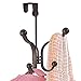 iDesign 53371 York Lyra Over The Door Organizer Coats, Hats, Robes, Towels-4, Bronze, Quad Hook