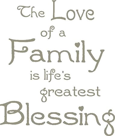 Adesivi Murali Frasi L Amore Di Una Famiglia E La Piu Grande Benedizione Della Vita Amazon It Fai Da Te