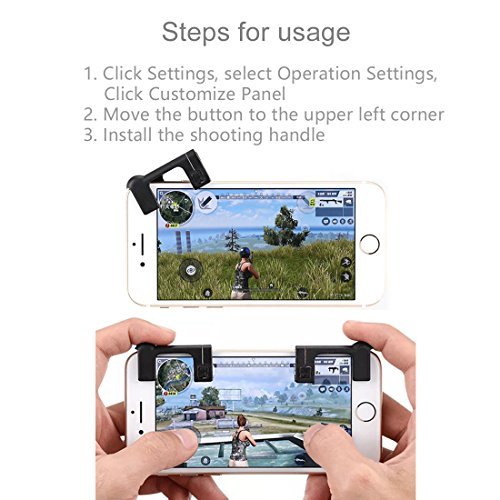Handle Shortcut Keys,YIKESHU 1 Set Wilderness Action To Eat Chicken Game Handle Shortcut Keys To Assist Android Apple Mobile Shooting Artifact Auxiliary Game Button for Cellphone
