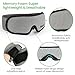 Sleep Mask, HOMMINI Grey Memory Foam Breathable Eye Patch Light Blocking Sleeping Eye Mask with Travel Pouch, Best Blindfolder for Travel/Sleeping/Shift Work/Meditation Suit for Men Women and Kids 