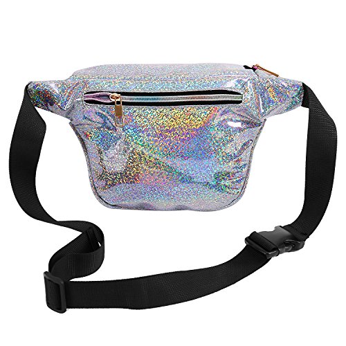 image for Holyami Fashion Holographic Fanny Pack for Women Men-Waterproof Travel