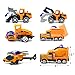 Die-Cast Trucks Engineering Construction Car Toys Fire Engine Truck Toys Gifts Set - Mini Play Vehicles Car Toy in Carrier Truck Play Car Gifts for Toddlers Kids Boys Girls (Construction Truck)