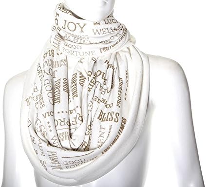 Book scarf "Prosperity Scarf " ivory color wellness gift prosperity talisman