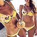 Women Bikini,kaifongfu, 1 Set Sexy Swimwear Push-Up Padded Bra Swimsuit Beachwear (M, Yellow)