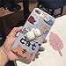 GBSELL Cute Squishy 3D Lazy Cat Soft Back Case Cover for iPhone 7 Plus (B)