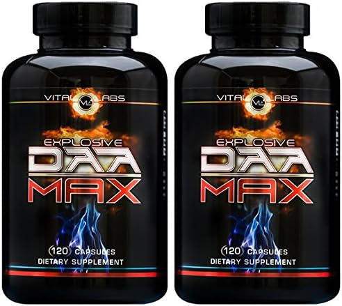 2 x Vital Labs DAA Max D-Aspartic Acid 120 Capsules (240 caps total). 1,500mg DAA per cap. Boost testosterone, sex drive and muscle support. For bodybuilders, fitness and physique.