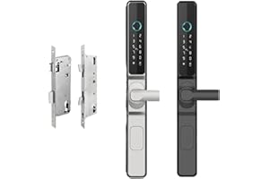Tuya WiFi APP Waterproof Outdoor Fingerprint Password Keyless Smart Electronic Door Lock Aluminum Glass Sliding Smart Door Lo