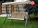 Kozyard Brenda 3 Person Outdoor Patio Swing with Strong Weather Resistant Powder Coated Steel Frame and Textilence Seats(Beige)