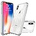 MASCHERI hui-363 for iPhone X Case, [Zen Series] Scratch Resistant [White Henna Mandala Floral Lace Design] TPU Bumper Clear Back Panel Hybrid Protective Case Cover for Apple iPhone X - Clear