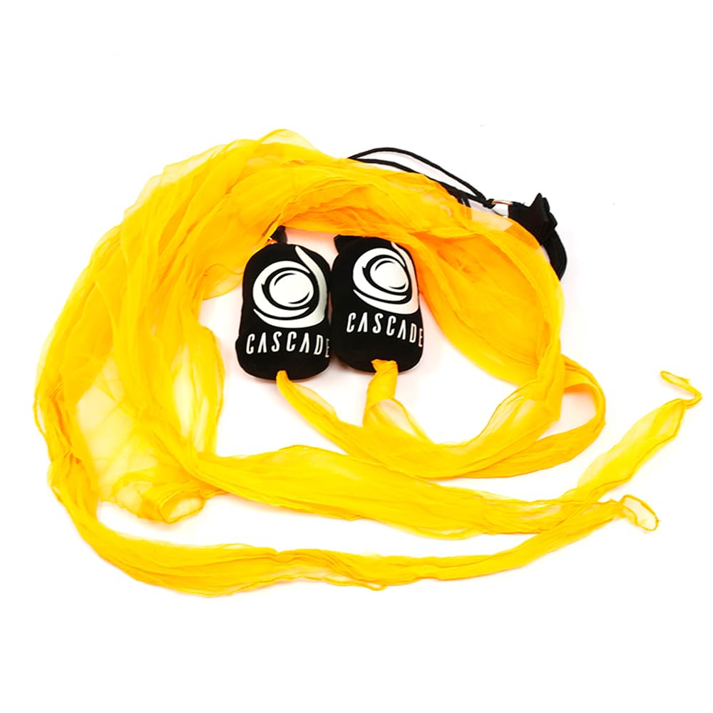 Cascade Scarf Poi - Soft Practice Tail Poi Set - Beginner Poi Spinning Set (Orange)