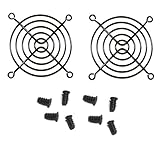80mm Black Fan Grill (2 Pack)