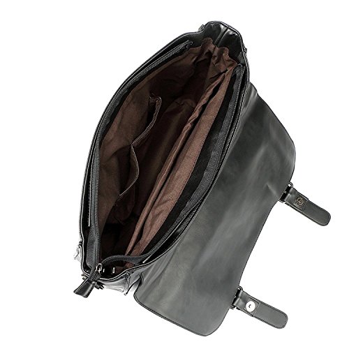 Vintage Men 14inch Briefcases.Berchirly Laptop Shoulder Messenger Bags Document Carrier Crossbody Handbag Bag-Upgraded Quality!