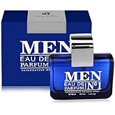 Men's Perfume, Blue Glass Bottle, Long Lasting Luxurious Eau De Parfum for Men, Natural Spray, 100ml, 3.3 FL.OZ