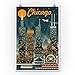 Lantern Press 9x12 Inch Art Print Wall D√©cor, Chicago, Illinois, Retro Skyline