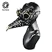 steel master Steampunk Doctors Mask PU Leather Long Nose Mask Cosplay Black Beak Mask Costume Props