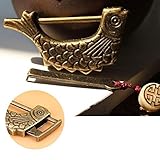 SYHL-Vintage Antique Lock, Brass Lock,for Jewelry Box Wooden Suitcase Drawer Home Décor (Fish Style