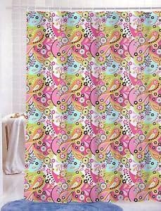 Paisley Floral - Kelsey Pvc-Free Peva Vinyl Printed Shower Curtain, 70X72, Fun Modern Colorful Styles
