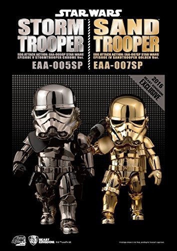 BEAST KINGDOM STAR WARS 2016 SDCC EXCLUSIVE EAA-007SP 6" SAND TROOPER CHROME GOLD FIGURE