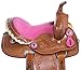 AceRugs 10″ 12″ 13″ 14″ Kid Size Western Show Barrel Racing Roping Youth Horse Saddle TACK Leather Headstall REINS Breast Collar (Pink, 14)thumb 4