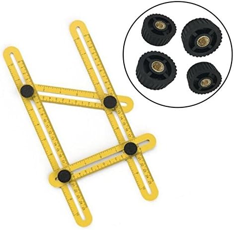 Angleizer Template Tool - Measure All Angles and Forms Angleizer Template Tool with Metal Knobs – Multi-Angle Measuring Ruler for Handymen, Builders, Craftsmen