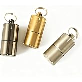 The World's Smallest Kerosene Lighter! Height 2.5cm/ 1.3cm Capsule Lighter Portable Metal Miniature EDC Gear Waterproof Tiny Peanut Lighter (Fuel not Included) (Mini 3 Pack)