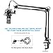 NEUMA Microphone Suspension Mic Stand Boom Scissor Arm Stand Microphone Clip with 5/8” Screw for Blue Yeti, Snowball and All Other Microphones