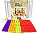 My Fruit Shack DIY Fruit Snacks Kit - 4 BPA Free LFGB/FDA Grade Silicone Molds (Makes 184 Gummies Total), 4 Custom Drip Trays, 2 Droppers and 1 Bas