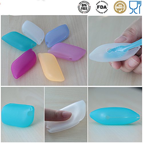 Silicone Toothbrush Cover,Vishm 6 Pack Of Silicone Toothbrush Case Cover,Suitable For Home,Outdoor And Travaling Brush Protection- Hygienic and Anti-bacterial