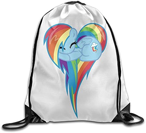 Chocy Loving Heart My Little Cartoon Pony Gym White Travelling Bag White