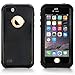 Waterproof iPhone 5S Case, eFond Waterproof iPhone SE Case IP68 Certified Shockproof Durable Slim Fit Full-Sealed Hard Cover with Touch ID Snow Dust Dirty Proof Case for iPhone 5 5S SE [Black]