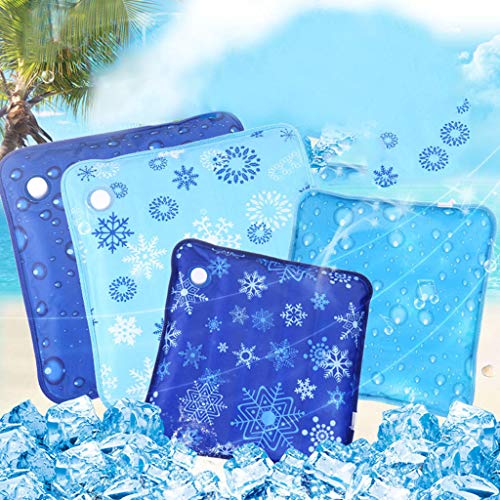 Cooling Seat Cushion, Tuscom Summer Seat Pad Ice Crystal Water Mat Seat Pad Ice Pillow Chair Pad for Office Chair Desk or Car Seat, for Baby, Pet, Student, Office, Travel, 14.17"x14.17" (Light Blue) - Thumbnail 3