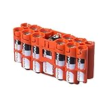 Storacell by Powerpax A9 Multi-Pack Battery Caddy, Orange