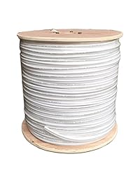 Cable Five Star ETL Litsted RG59 Cable coaxial CCTV de 500 pies, 1000 pies siamés - Combo 20 AWG de cobre sólido RG59 + 18 2 18 AWG de potencia