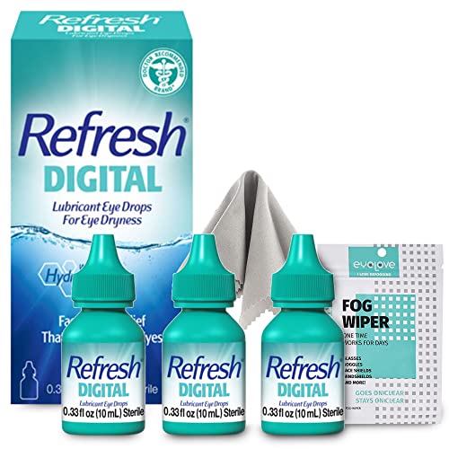 Refresh Digital Eye Drops, 3 Bottles Of 0.33 Fl Oz Sterile (Total 30 Ml