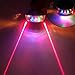 Ultra Bright Bicycle Tail Light Laser Light Waterproof Safety Warning Rear Light Red LED Back Light Flashlight Lamp for Mountain Bike 2 Laser 5 LED 7 Modes (Lane(Colorful+red))