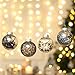 Sea Team Shatterproof Clear Plastic Christmas Ball Ornaments Decorative Xmas Balls Baubles Set with Stuffed Delicate Decorations (70mm/2.76 inch 24-Pack, Black)