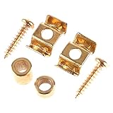 Kmise A0125 1 Set String Tree Guide Retainer Body Custom Gold for Fender Strat Tele Replacement