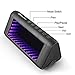 Zinsoko Portable Wireless Bluetooth Speakers V4.0 with Microphone, 5 Dynamic 3D Lights Effects, 20W Output Strong Bass Stereo Sound for Smartphones,Computers,Laptops,iPhone, BS-1025