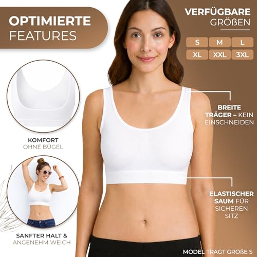 UnsichtBra Bustier, Women's Bra without Underwire, Feel-Good Bustier Top, Non-Wired Soft Bra, Sleep, Nursing, Sports Bralette in Many Colours