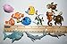Disney Finding Nemo Mini Figure Set Toy Playset of 12 with Nemo, the 3 Sharks, Squirt the Sea Turtle, Dory, Marlin Etc and a Special Disney Dog Tag