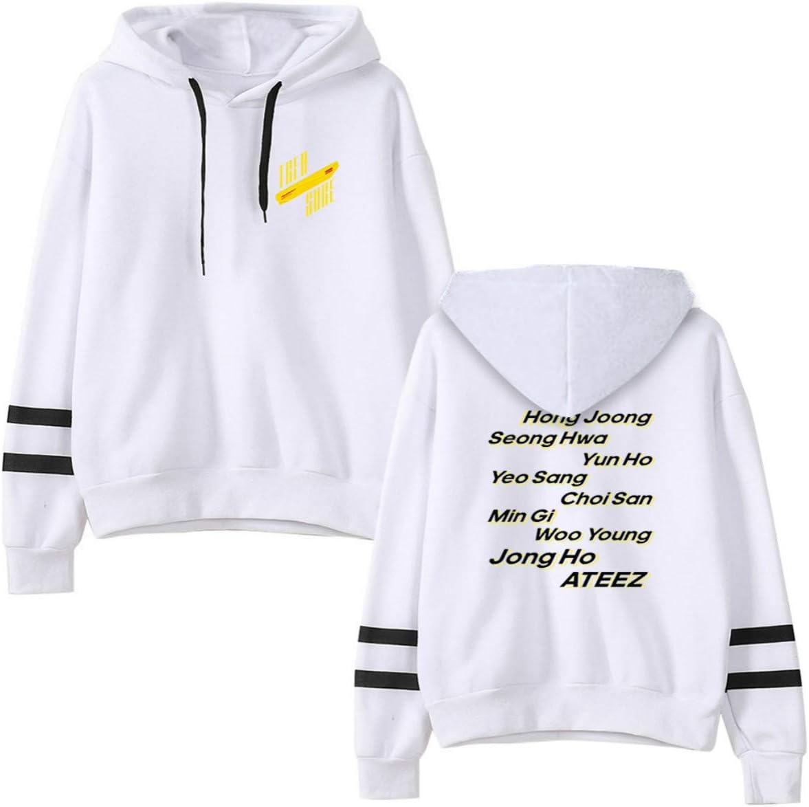 Kpop ATEEZ Autumn Winter Printed Hoodies Long Sleeved Sweatshirts Yunho Yeosang San Mingi Wooyoung Jongho