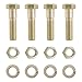 CURT 48330 Pintle Hitch Mount 1/2-Inch Hardware Kit, 4 Bolts, Yellow Zinc, Grade 8