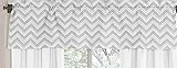 Sweet Jojo Designs Window Valance for Yellow and Gray Chevron Zig Zag Bedding Collection